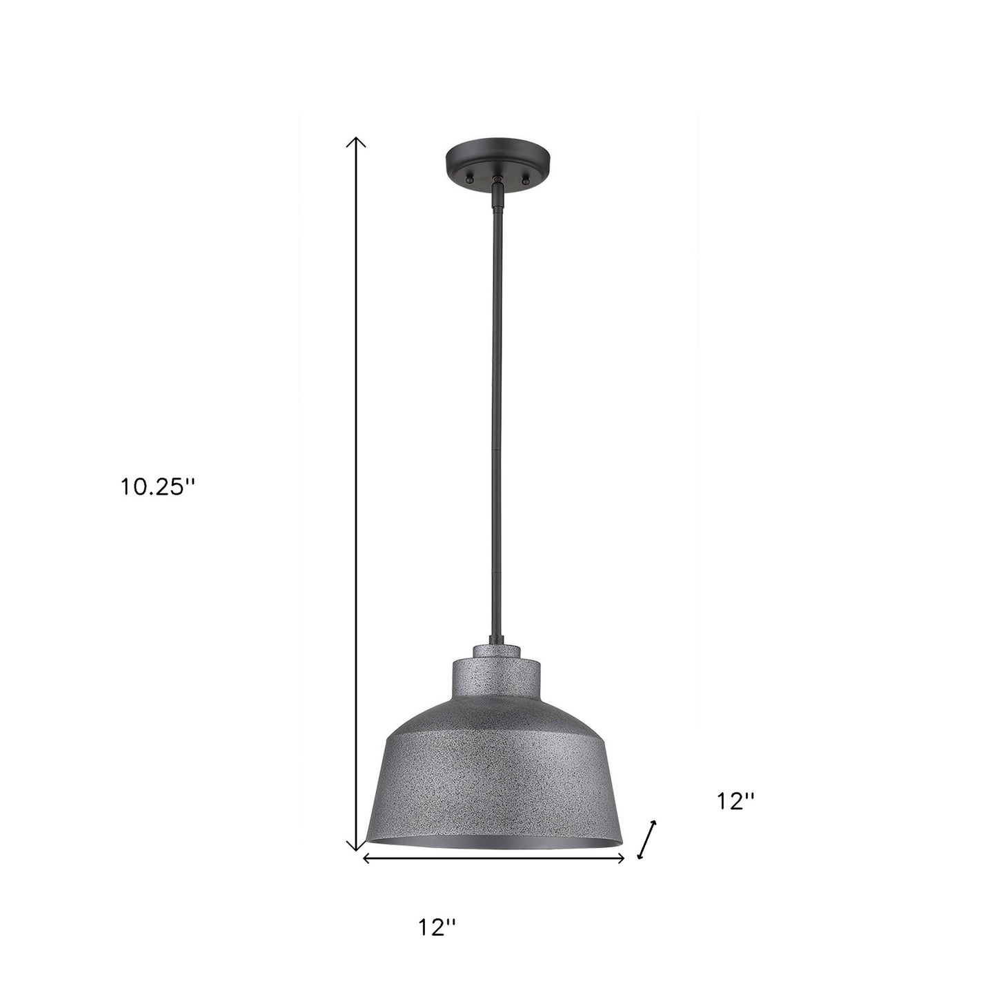 Barnes 1-Light Gray Convertible Pendant