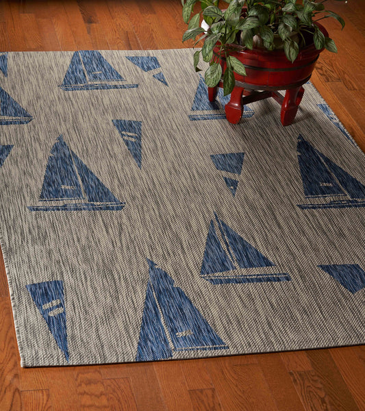 8' X 10' Gray Indoor Outdoor Area Rug