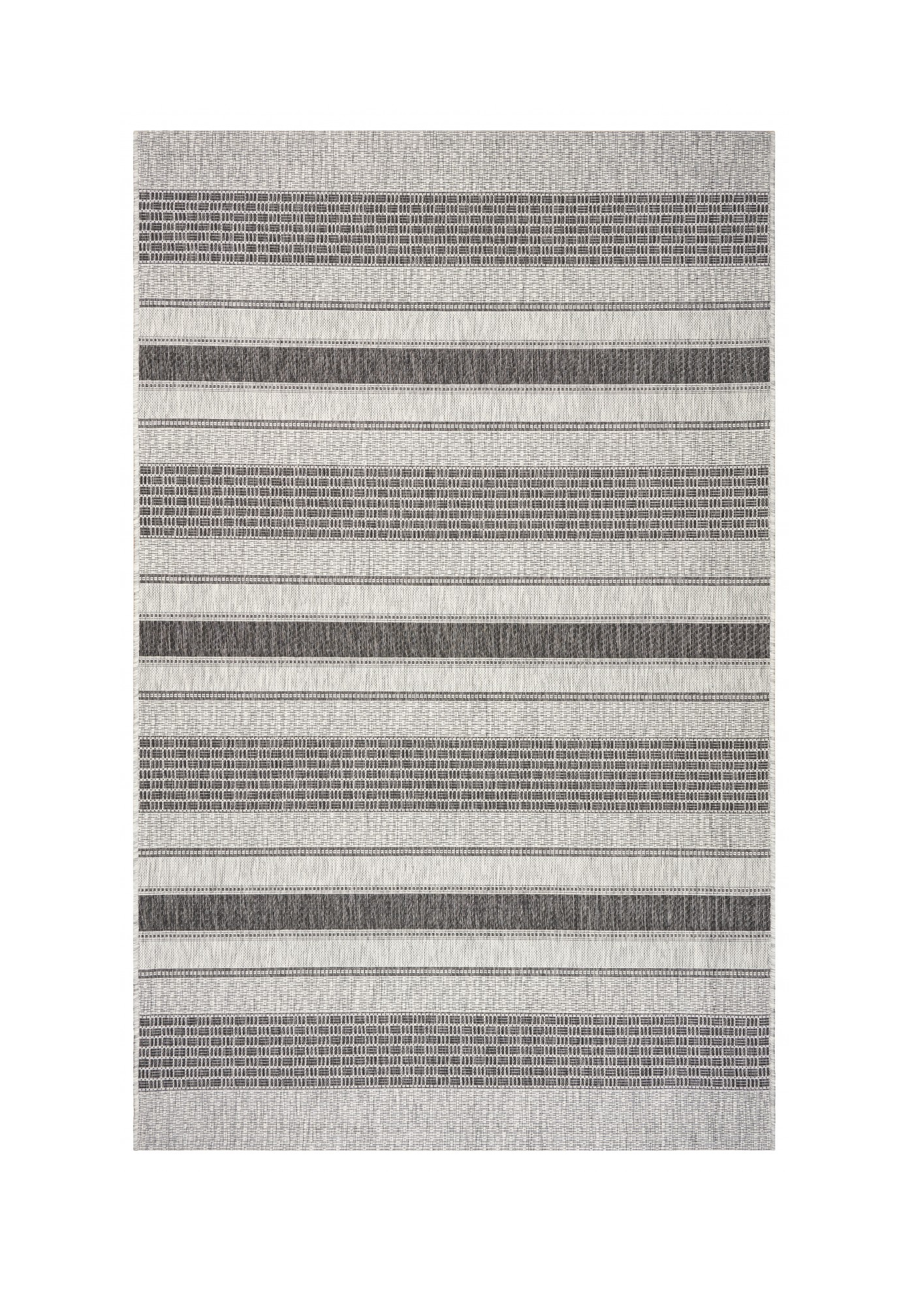 8' X 10' Gray And Black Indoor Outdoor Area Rug