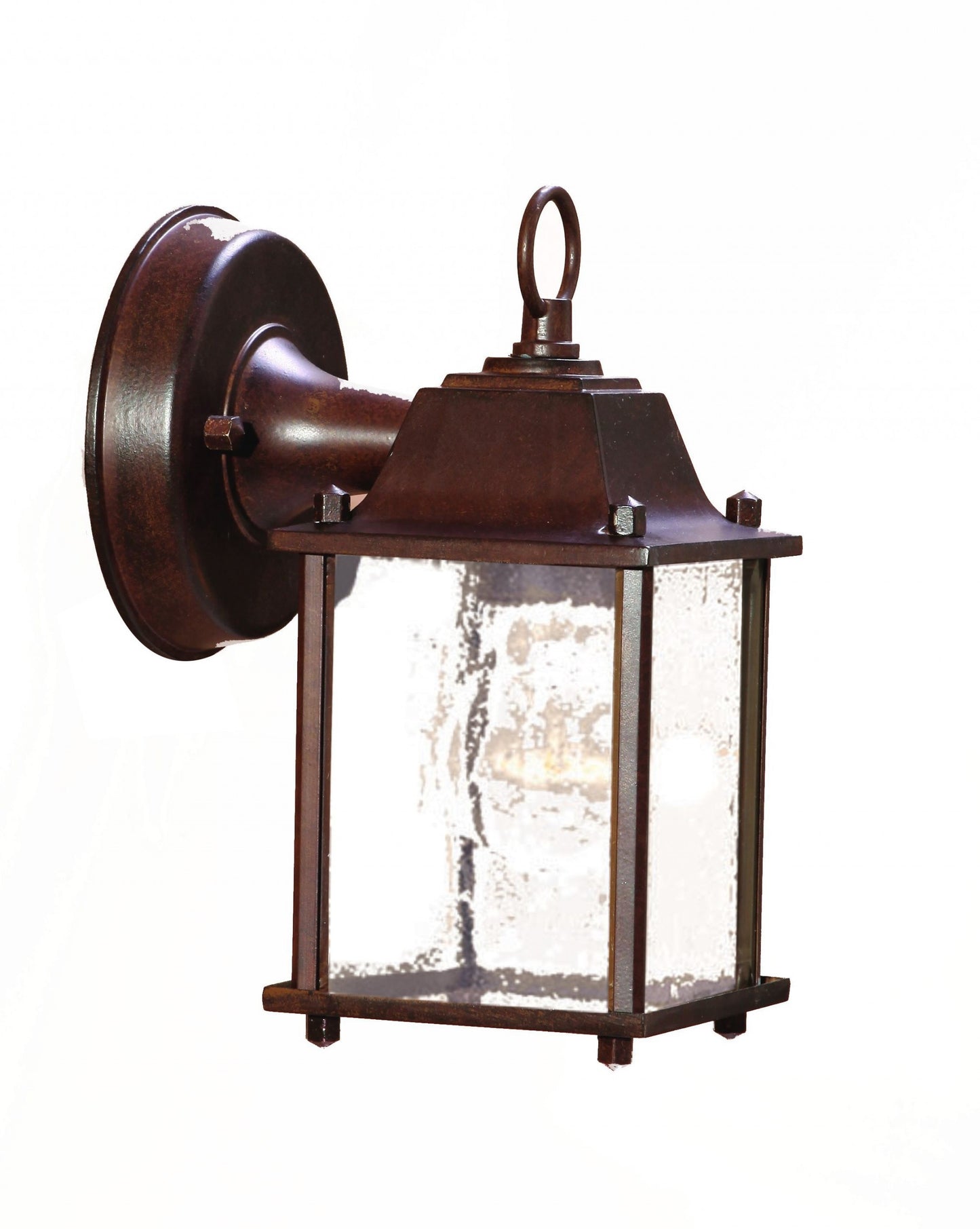 Dark Brown Hanging Waterfall Glass Lantern Wall Light