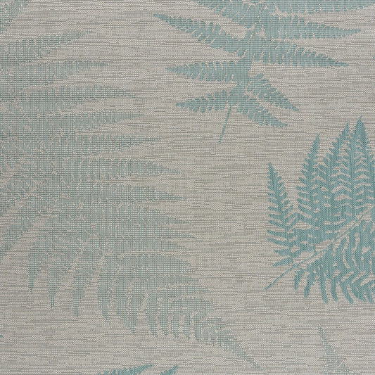 8' X 10' Gray Leaves Indoor Outdoor Area Rug