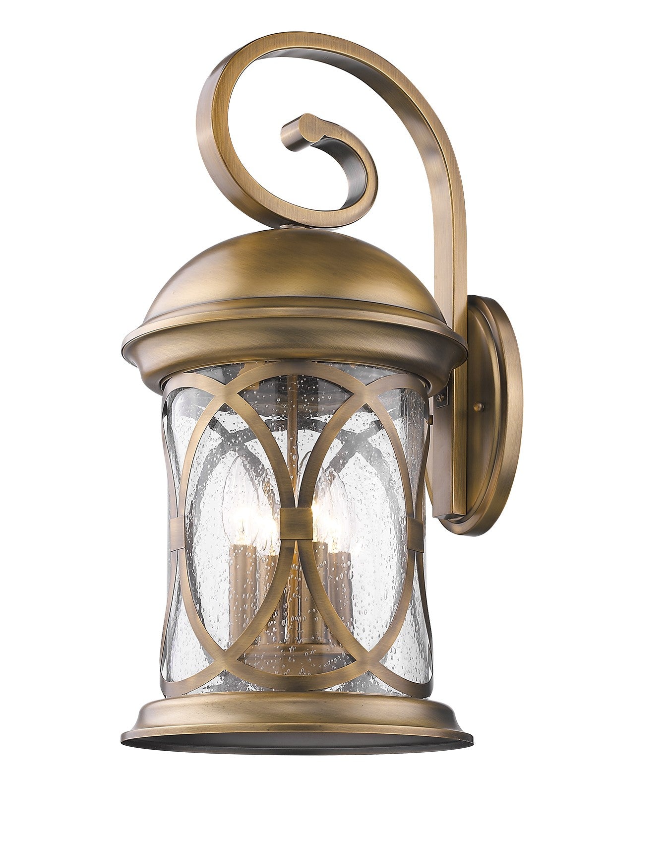 Lincoln 4-Light Antique Brass Wall Light