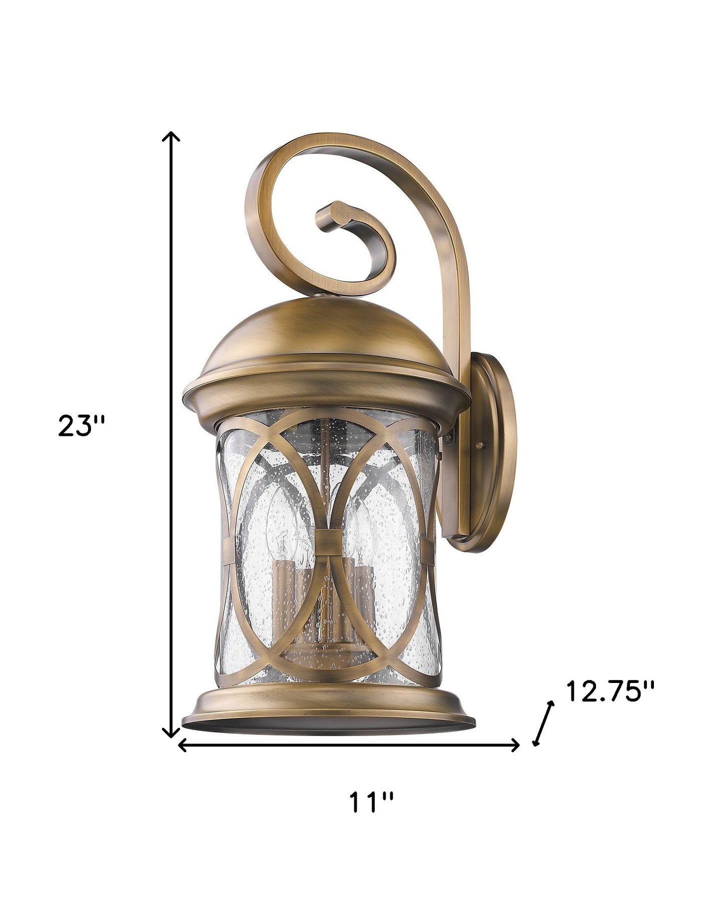 Lincoln 4-Light Antique Brass Wall Light