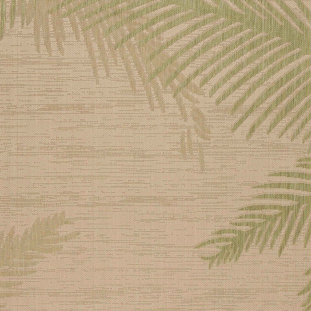 8' X 9' Beige Floral Indoor Outdoor Area Rug