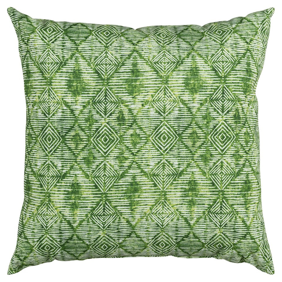 Set of Two 22" X 22" Green Indoor Outdoor Throw Pillow Cover & Insert