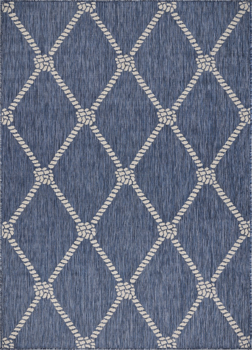 3' X 5' Blue And Gray Indoor Outdoor Area Rug