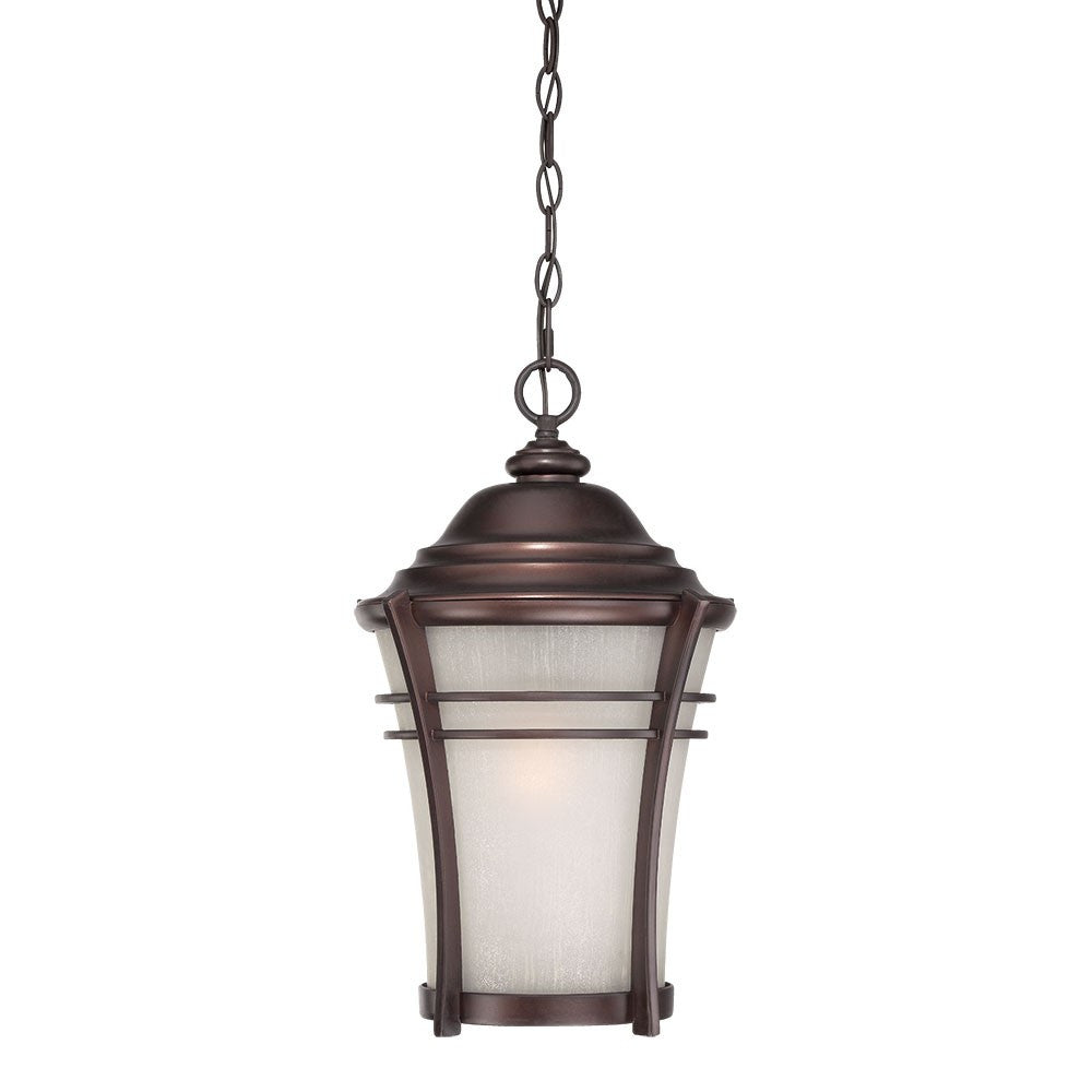 Frosted Glass Bronze Lantern Hanging Light