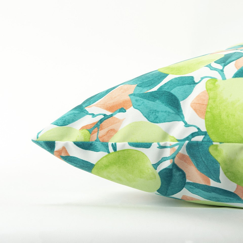 Set of Two 22" X 22" Lime Green Indoor Outdoor Throw Pillow Cover & Insert