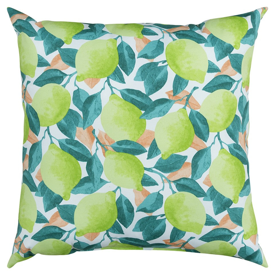 Set of Two 22" X 22" Lime Green Indoor Outdoor Throw Pillow Cover & Insert