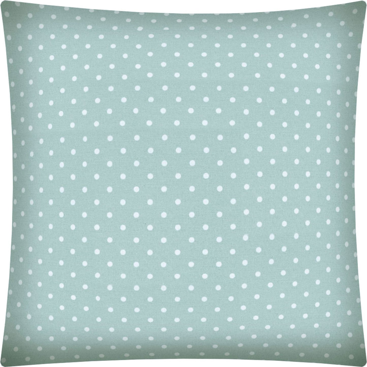 17x17 Seafoam And White Zippered Polyester Polka Dots Throw Pillow Cover