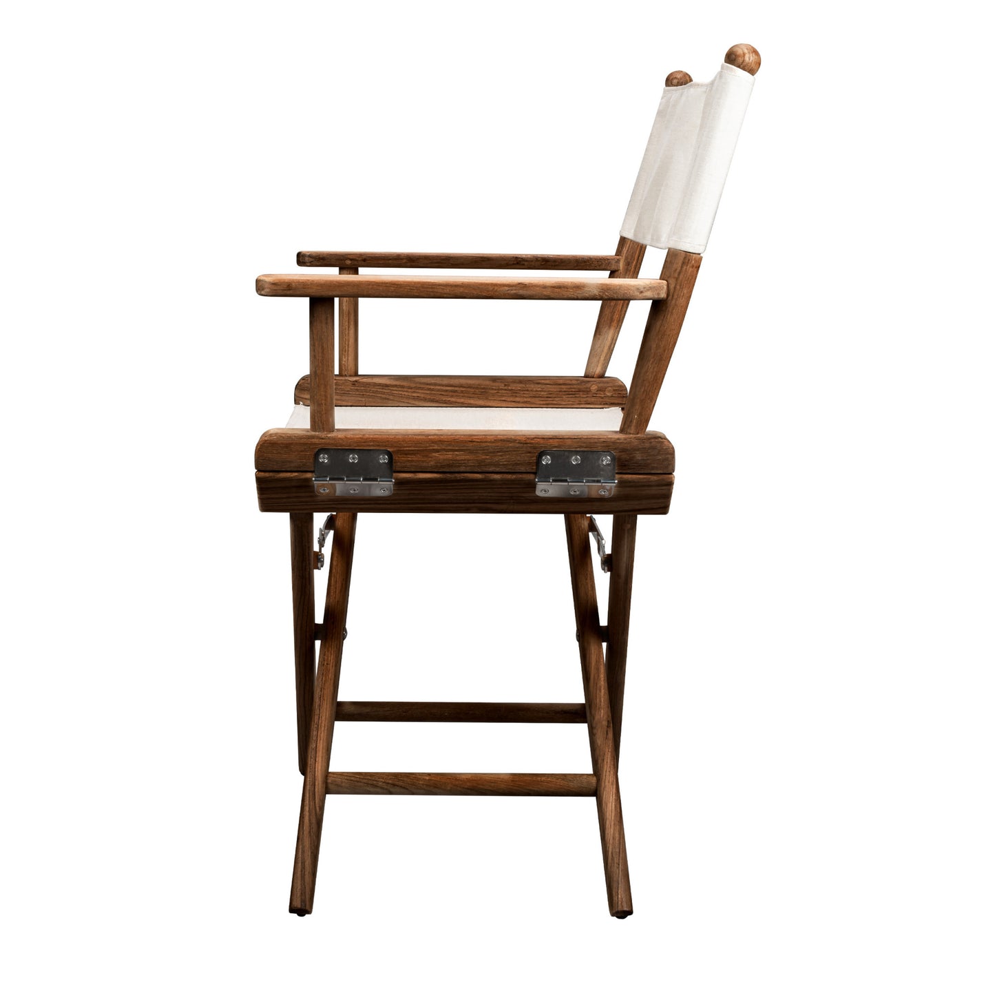 Brown and Ivory And Brown Solid Wood Director Chair