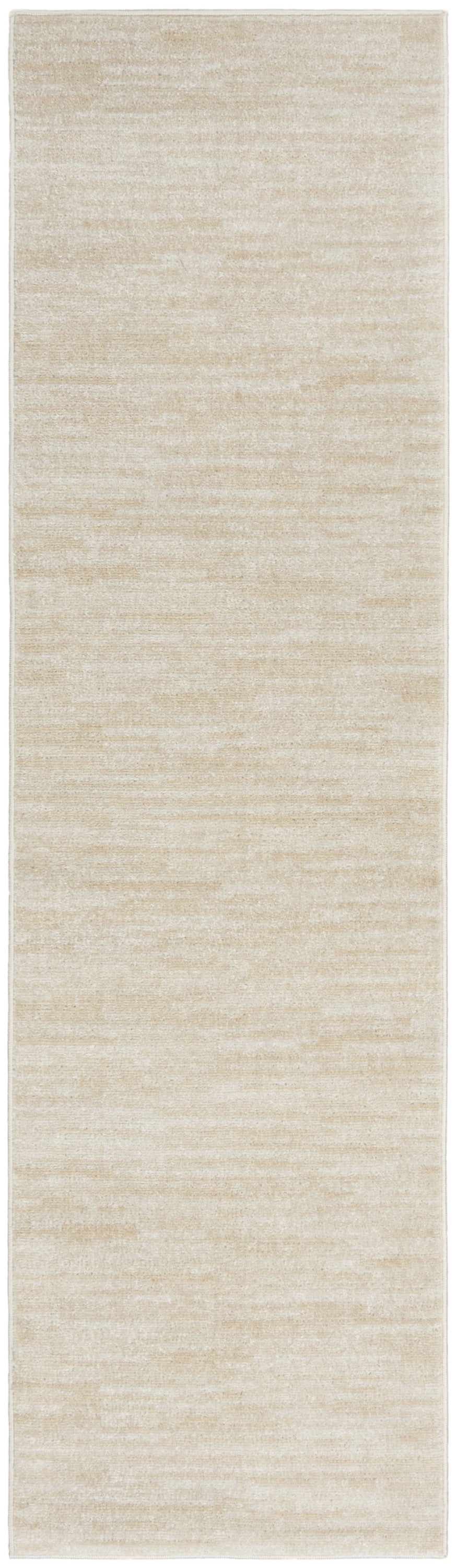 2' X 8' Ivory And Beige Non Skid Indoor Outdoor Runner Rug