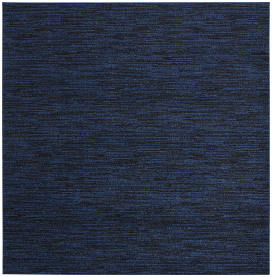 7' X 7' Midnight Blue Square Non Skid Indoor Outdoor Area Rug