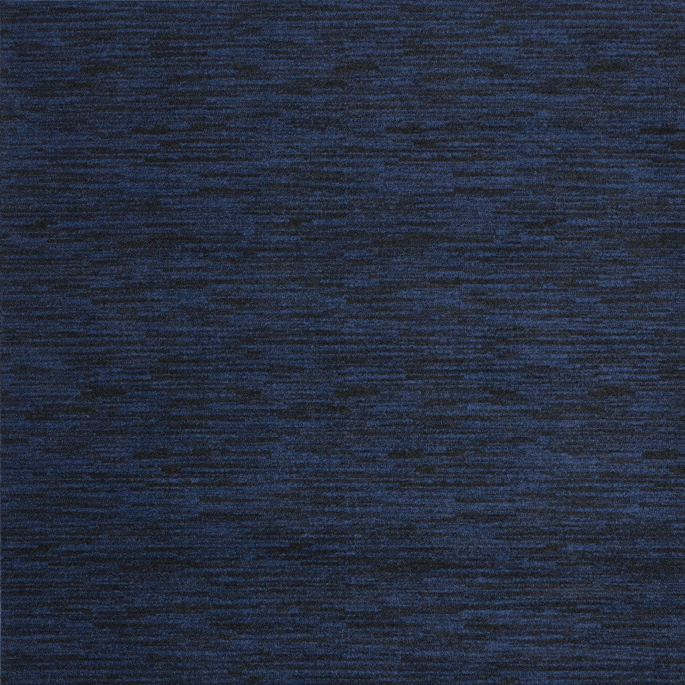 7' X 7' Midnight Blue Square Non Skid Indoor Outdoor Area Rug