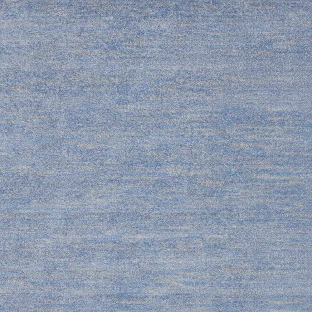 7' X 7' Blue And Grey Square Striped Non Skid Indoor Outdoor Area Rug