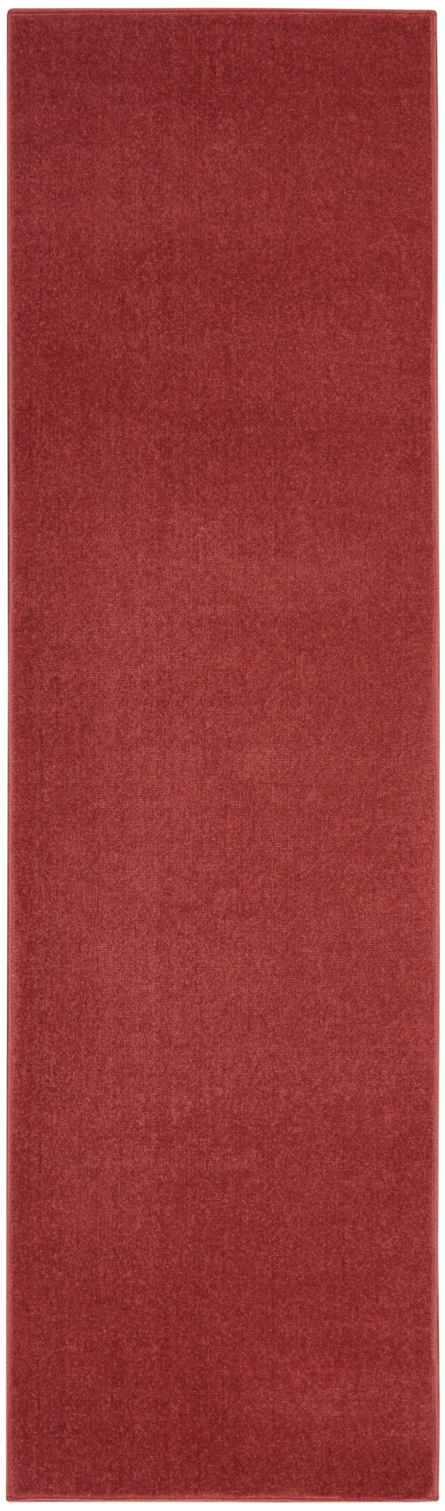 2' X 8' Brick Red Non Skid Indoor Outdoor Runner Rug