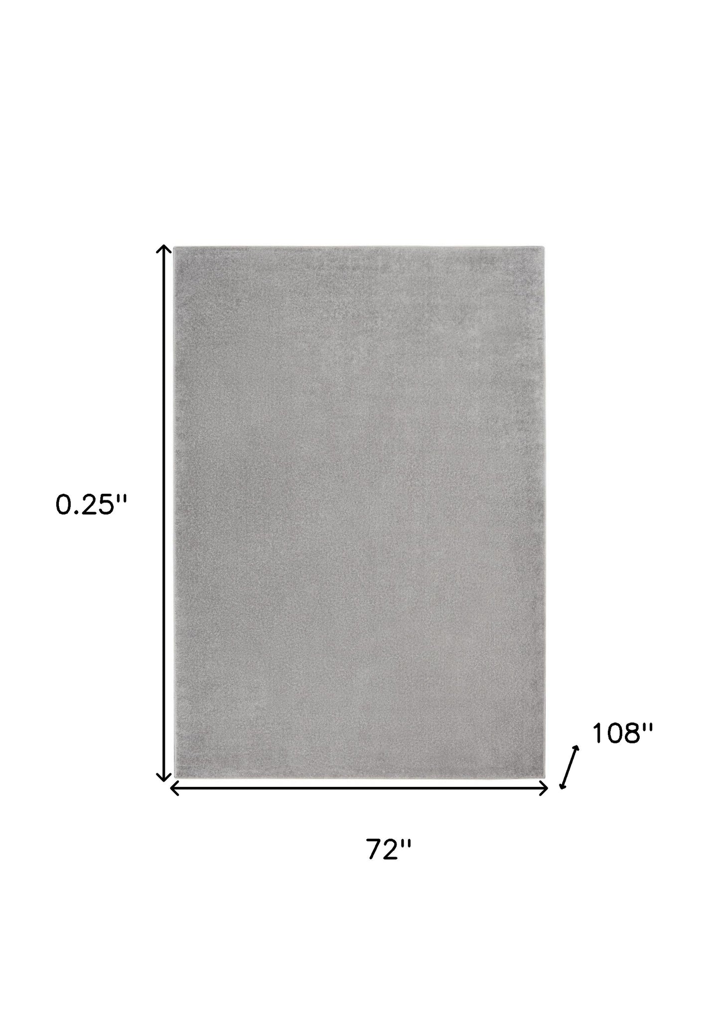 6' X 9' Silver Grey Indoor Outdoor Area Rug