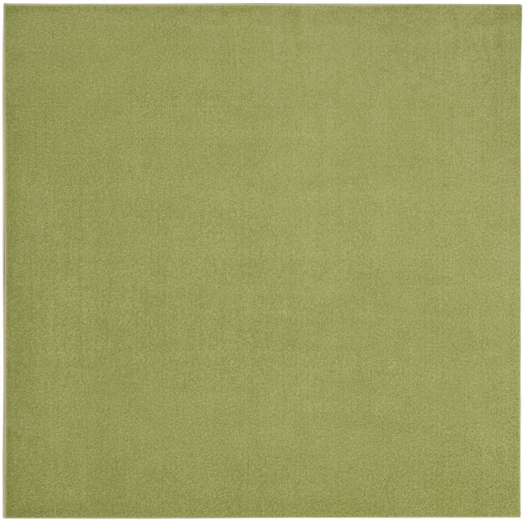 7' X 7' Green Square Non Skid Indoor Outdoor Area Rug