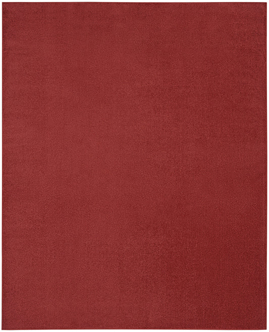 7' X 10' Brick Red Non Skid Indoor Outdoor Area Rug