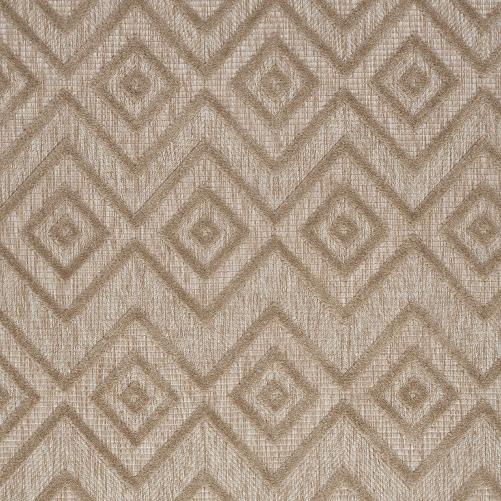 4' X 6' Natural Beige Argyle Indoor Outdoor Area Rug