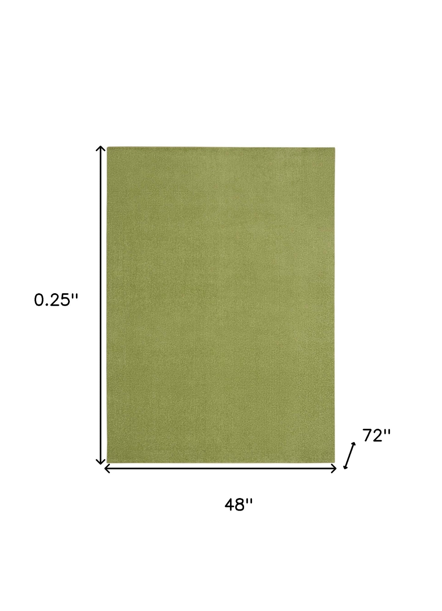 4' X 6' Green Non Skid Indoor Outdoor Area Rug