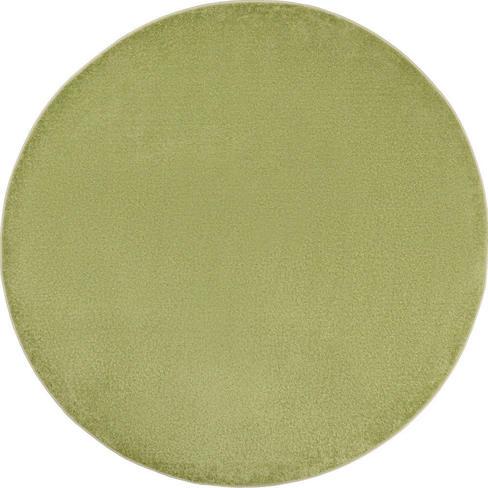 8' X 8' Green Round Non Skid Indoor Outdoor Area Rug