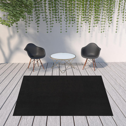 8' X 10' Black Non Skid Indoor Outdoor Area Rug