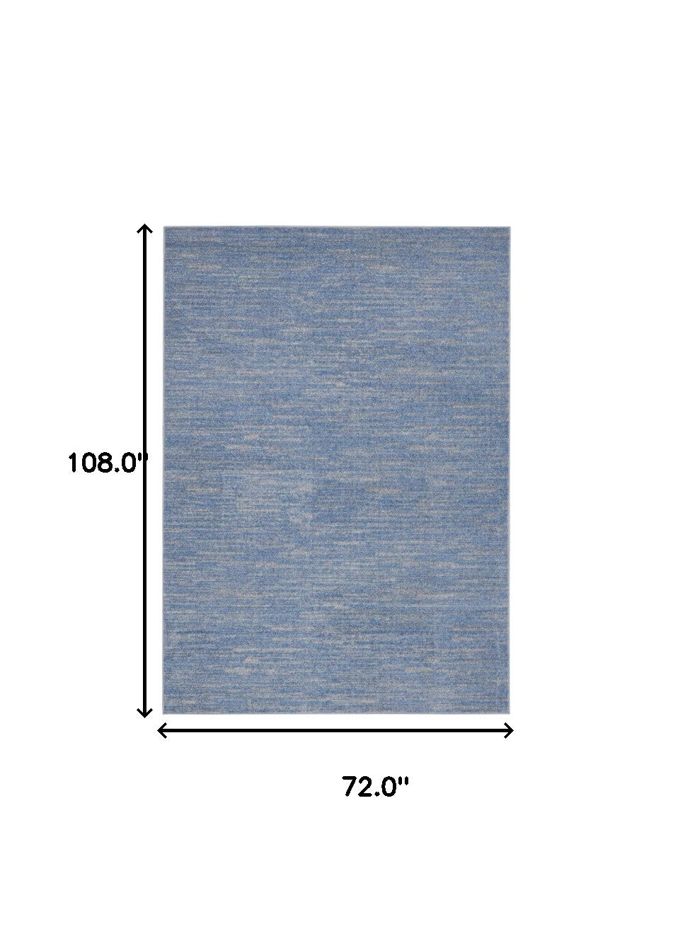 6' X 9' Blue And Grey Striped Non Skid Indoor Outdoor Area Rug