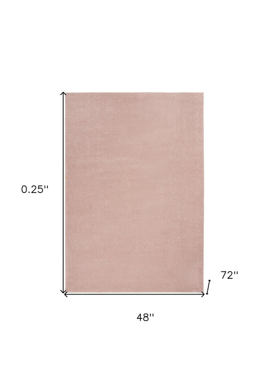 4' X 6' Pink Non Skid Indoor Outdoor Area Rug