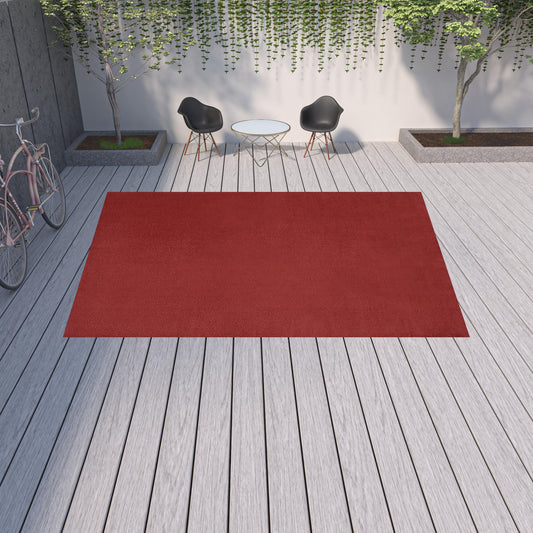 10' X 14' Brick Red Non Skid Indoor Outdoor Area Rug