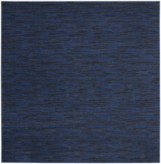 9' X 9' Midnight Blue Square Non Skid Indoor Outdoor Area Rug