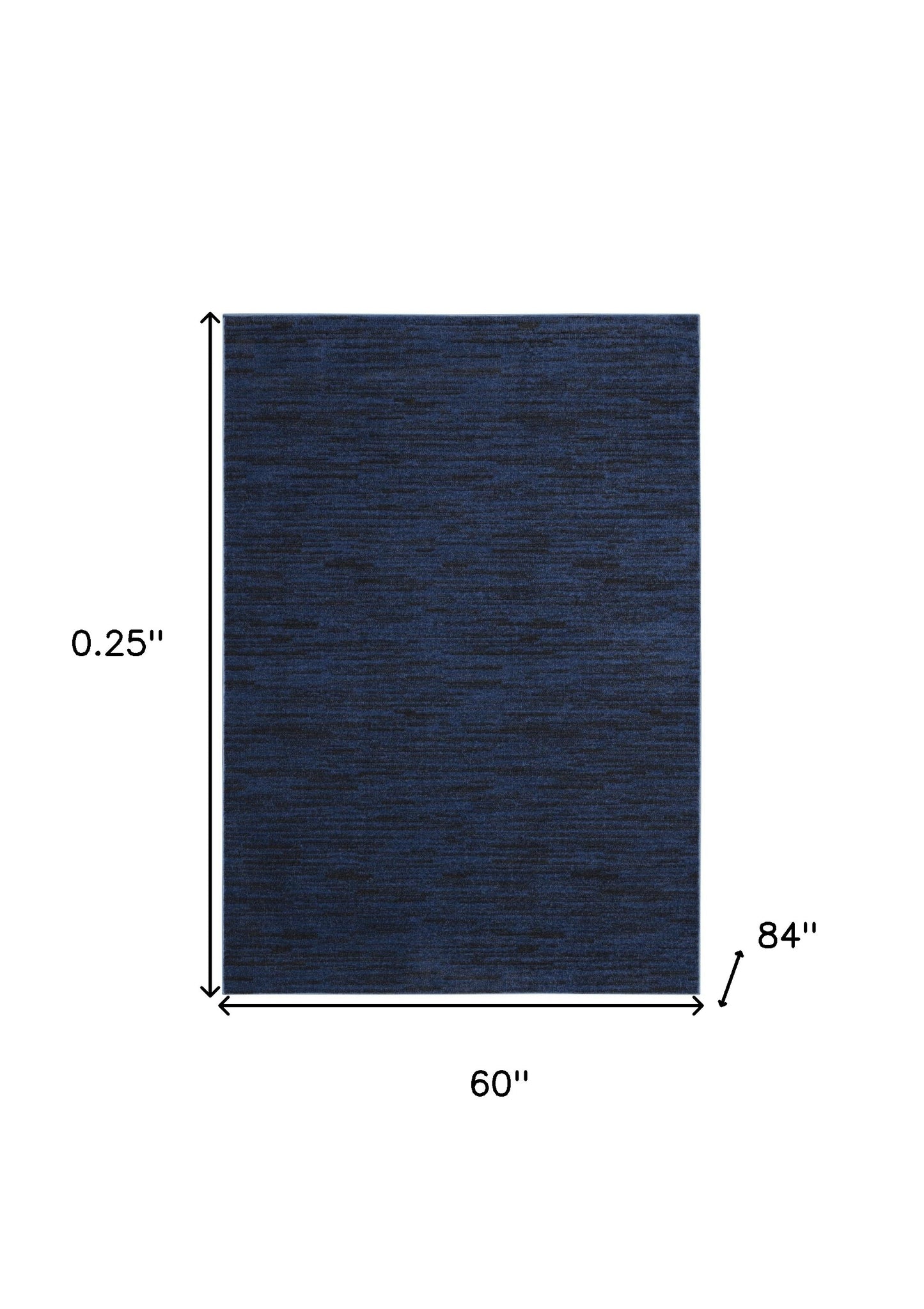 5' X 7' Midnight Blue Non Skid Indoor Outdoor Area Rug