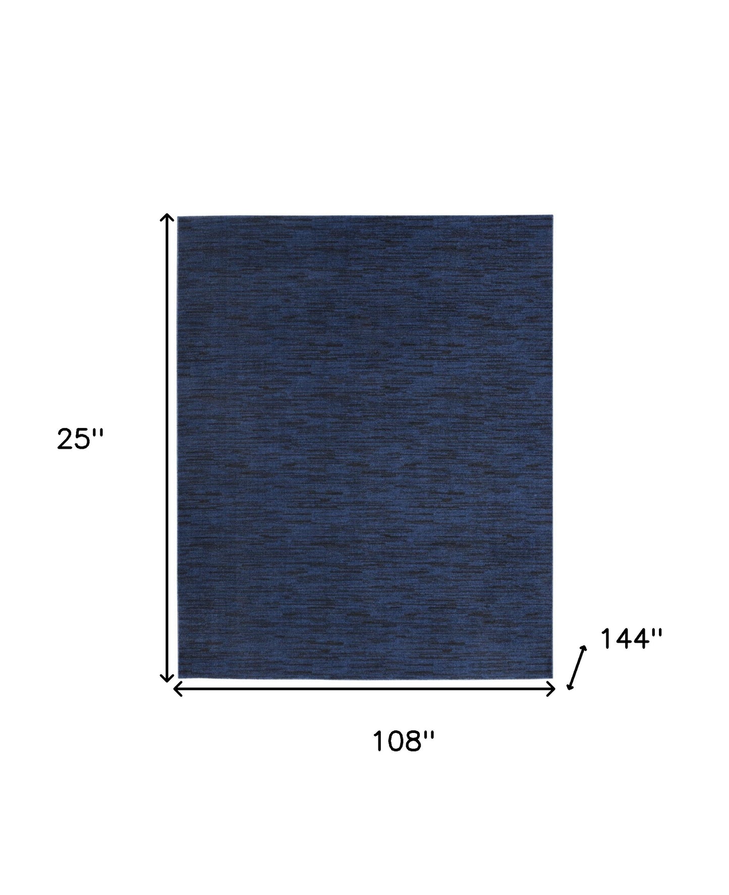 9' X 12' Midnight Blue Non Skid Indoor Outdoor Area Rug