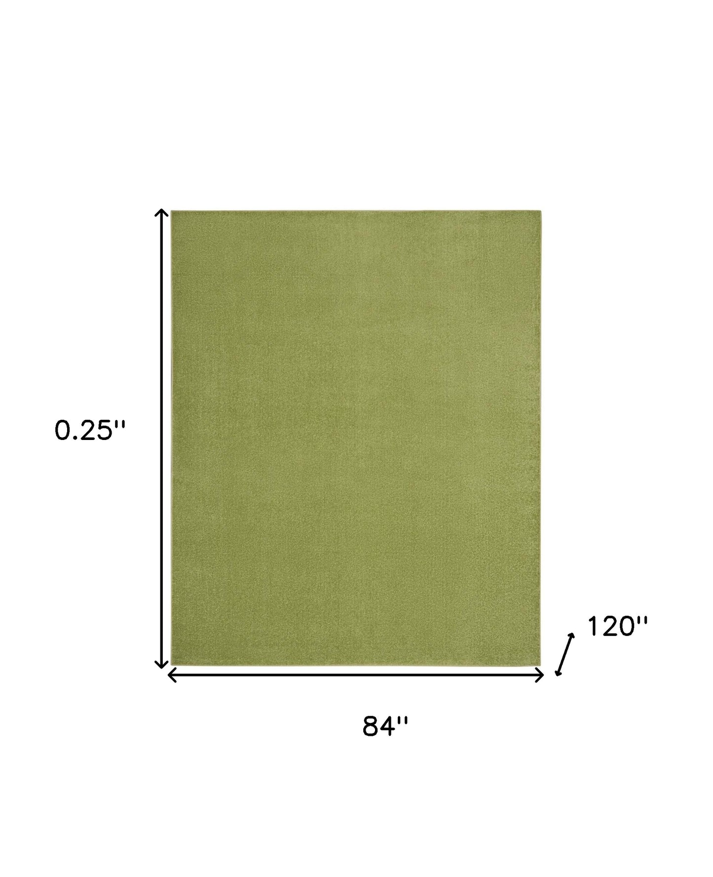 7' X 10' Green Non Skid Indoor Outdoor Area Rug