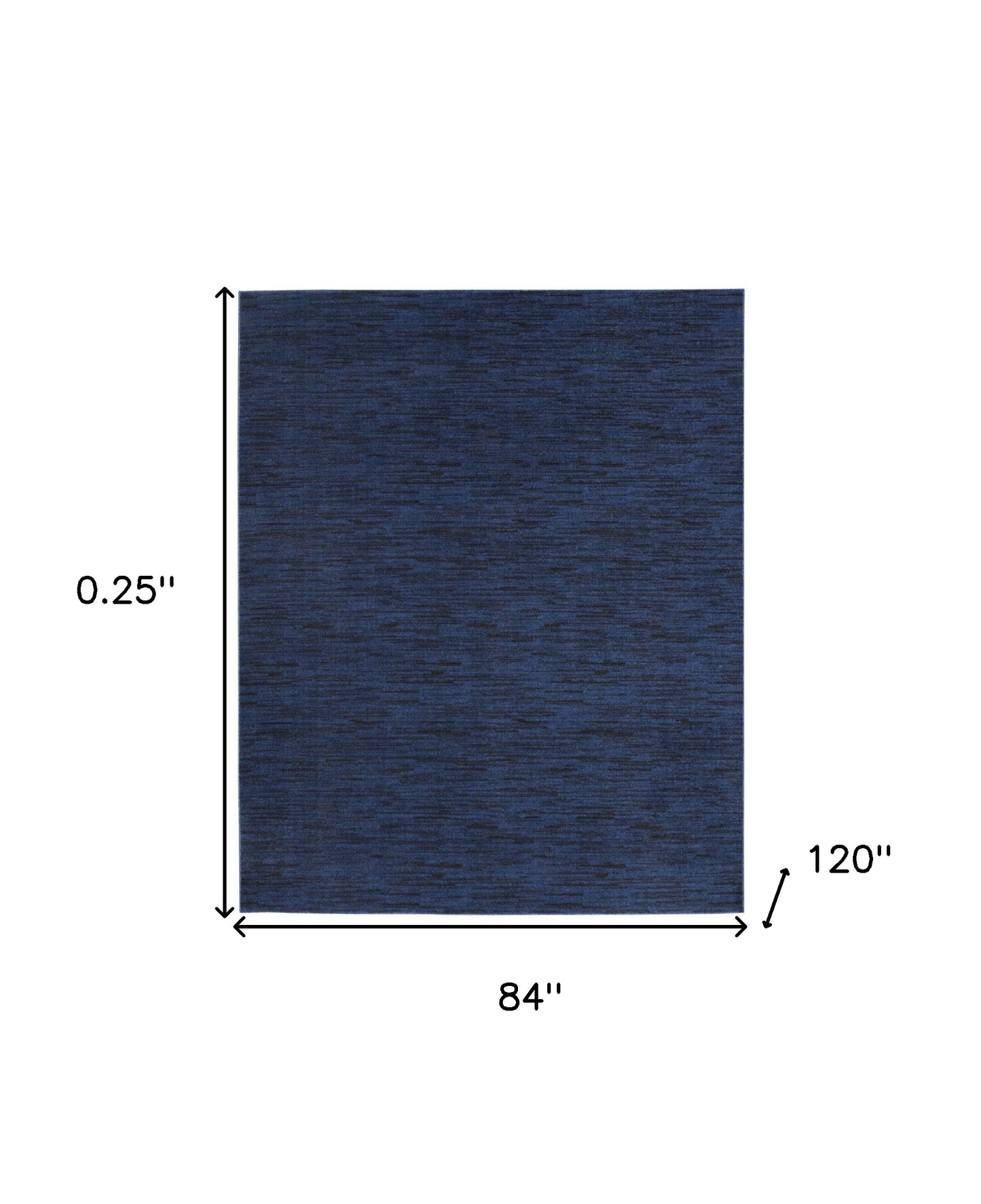 7' X 10' Midnight Blue Non Skid Indoor Outdoor Area Rug