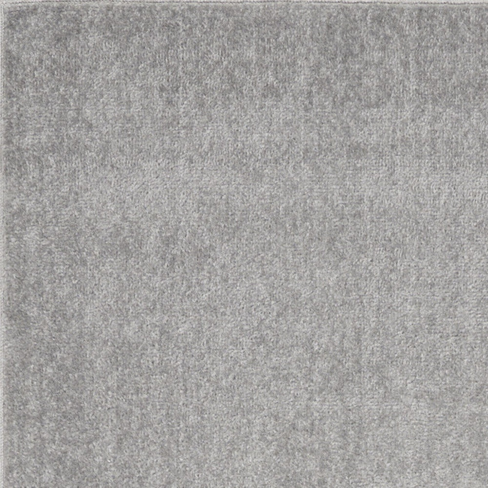 2' X 10' Silver Grey Non Skid Indoor Outdoor Runner Rug