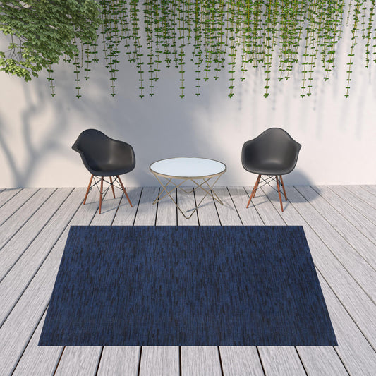 8' X 10' Midnight Blue Non Skid Indoor Outdoor Area Rug