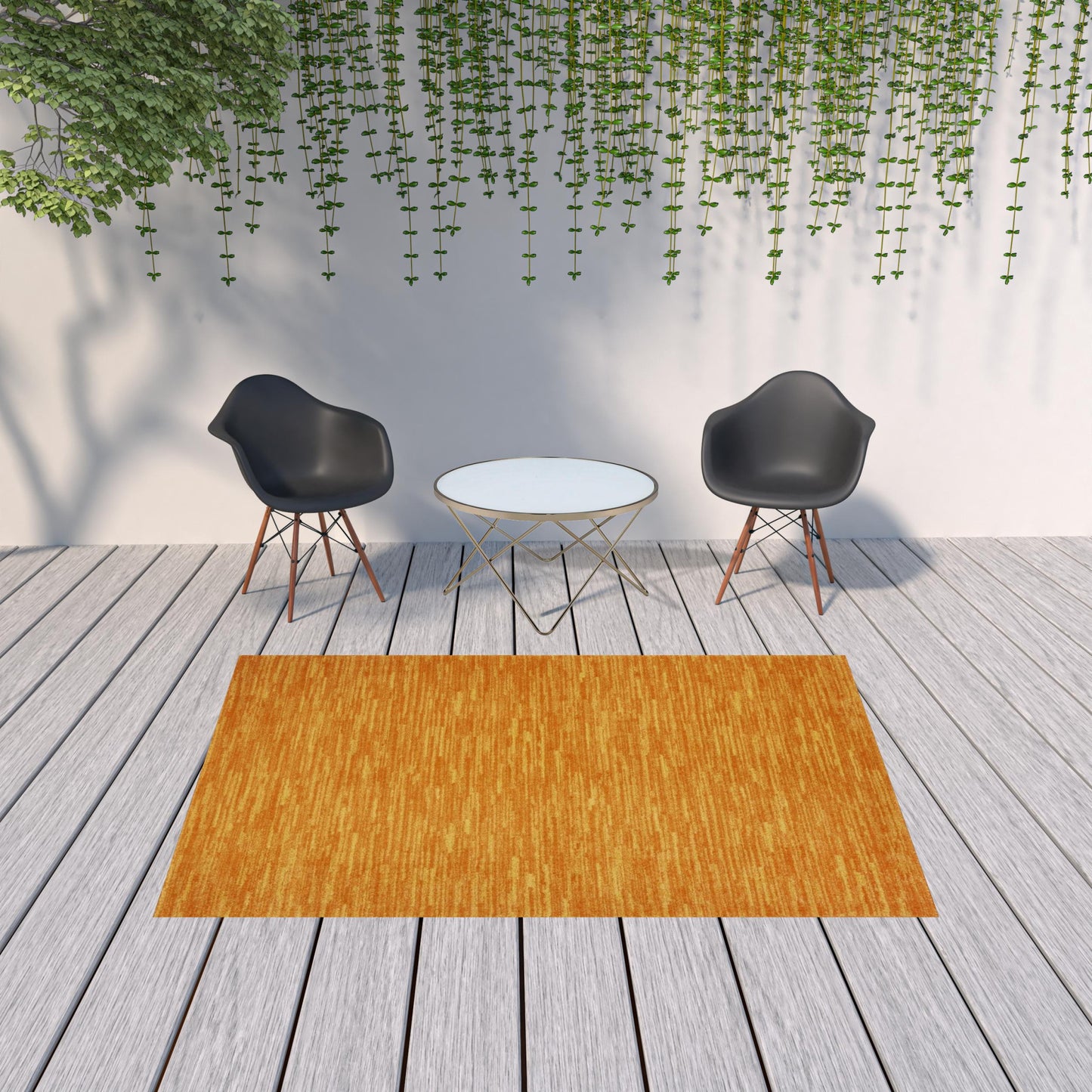 6' X 9' Sunburst Indoor Outdoor Area Rug