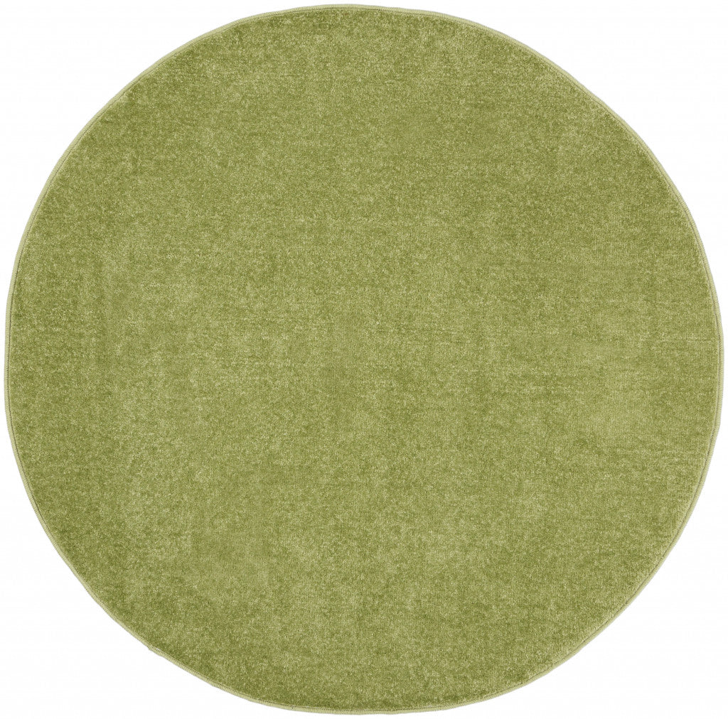 4' X 4' Green Round Non Skid Indoor Outdoor Area Rug