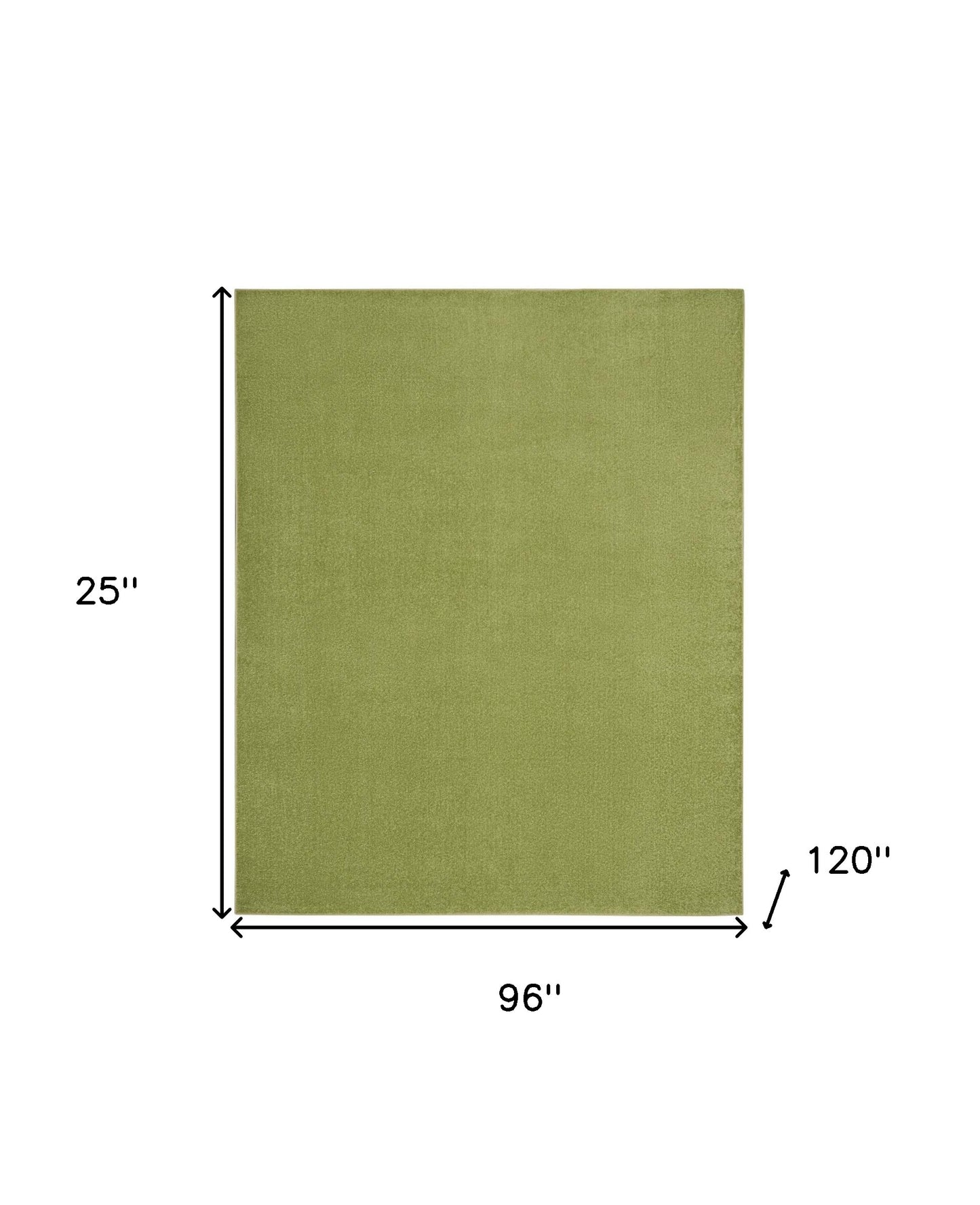 8' X 10' Green Non Skid Indoor Outdoor Area Rug