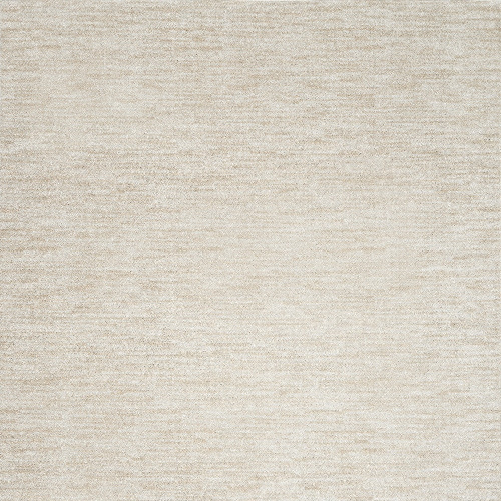 9' X 12' Ivory And Beige Non Skid Indoor Outdoor Area Rug