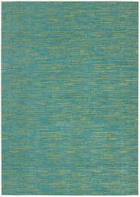 4' X 6' Blue And Green Striped Non Skid Indoor Outdoor Area Rug