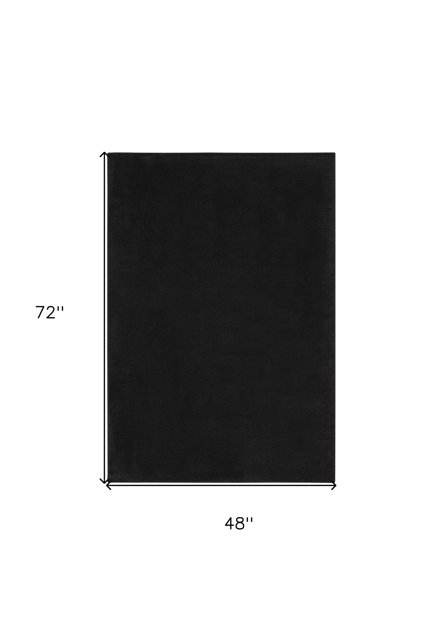 4' X 6' Black Non Skid Indoor Outdoor Area Rug