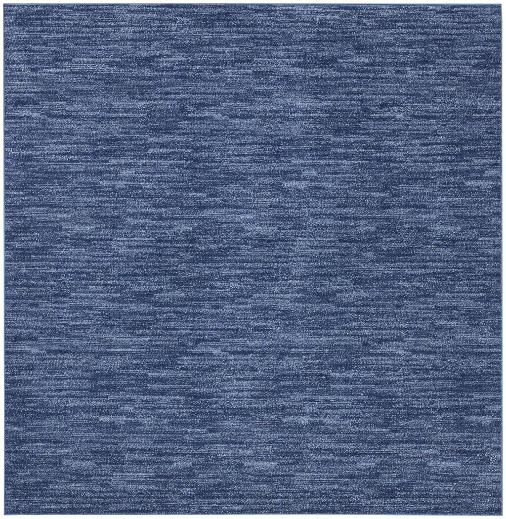 7' X 7' Navy Blue Square Non Skid Indoor Outdoor Area Rug