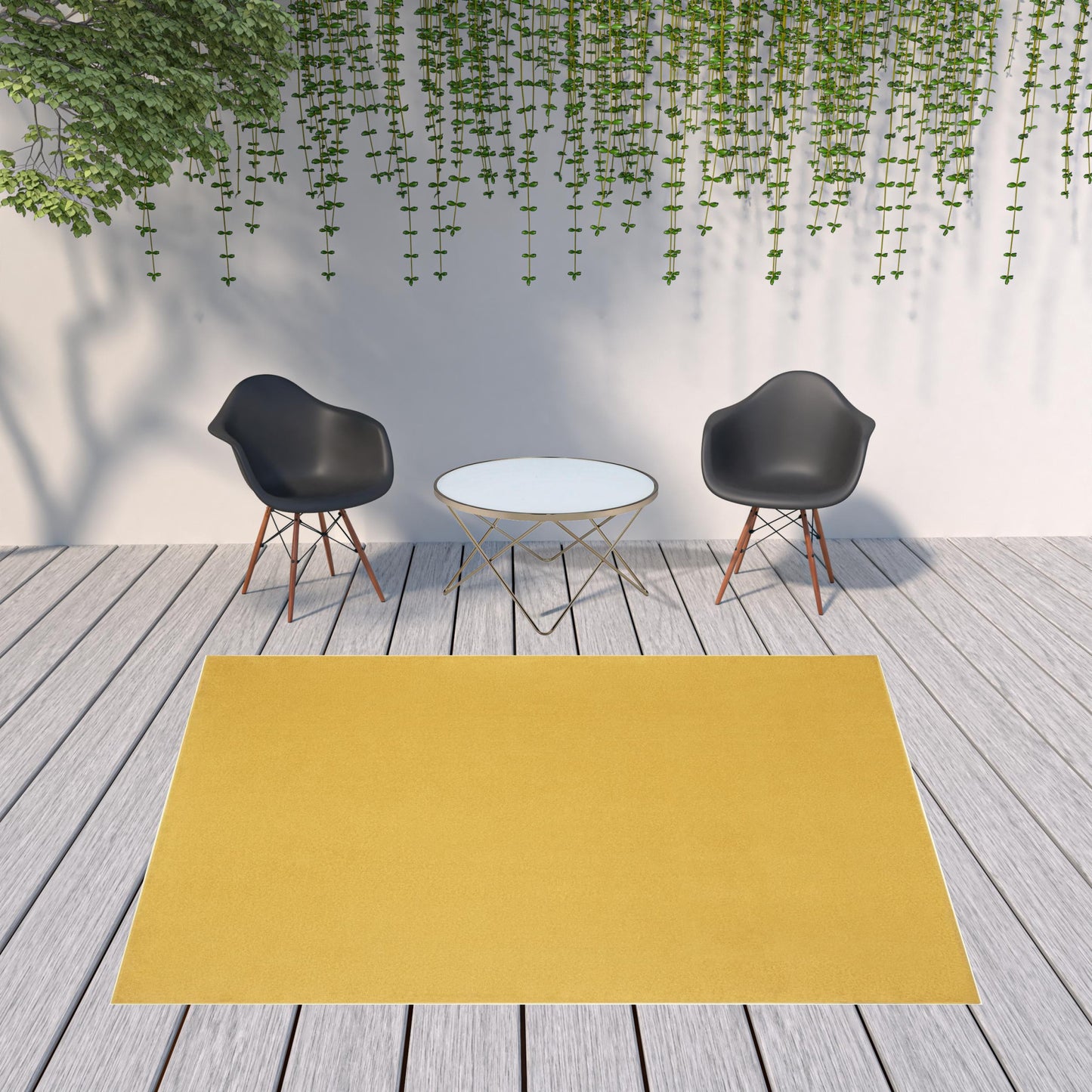 8' X 10' Yellow Non Skid Indoor Outdoor Area Rug