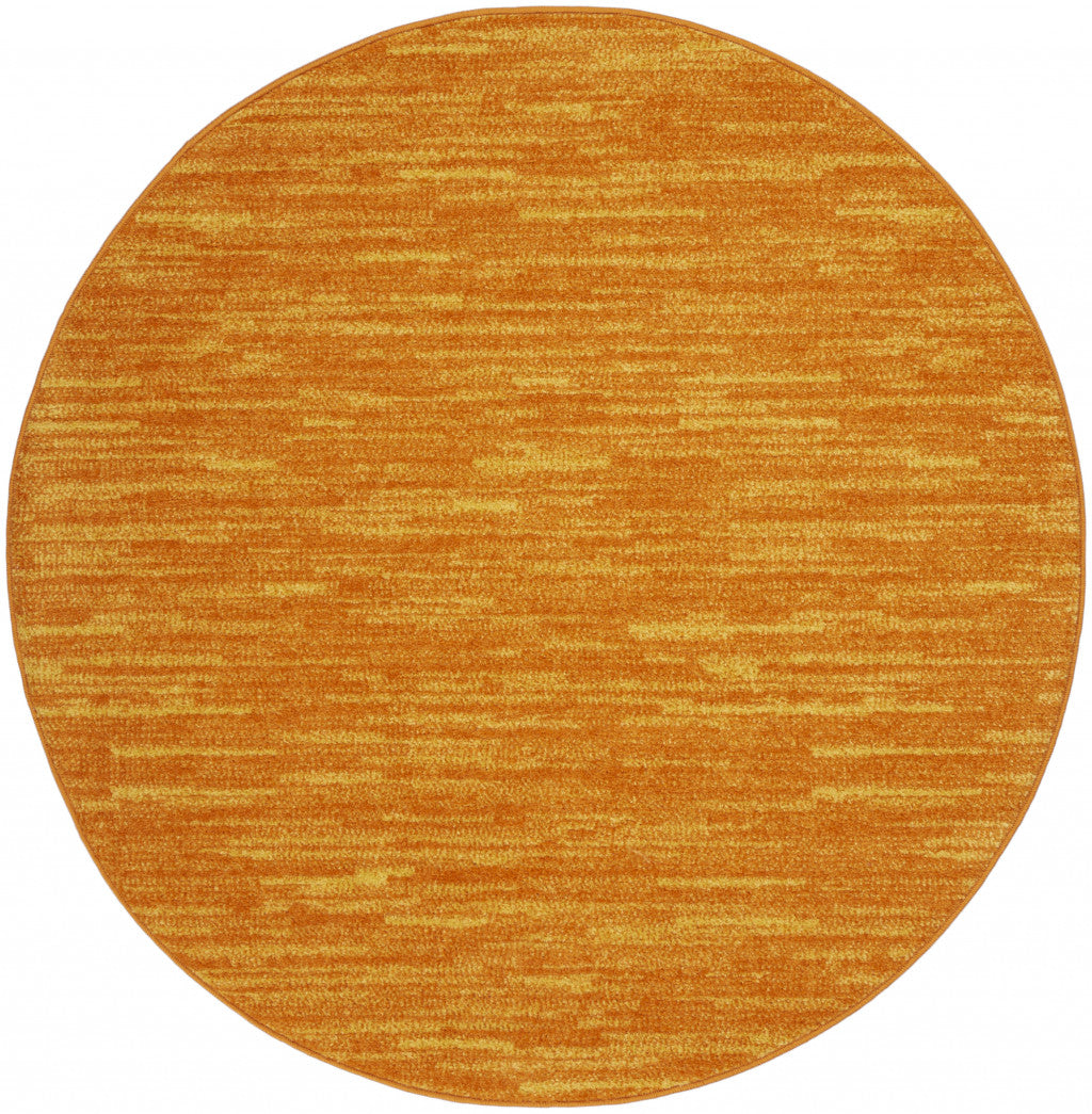 4' X 4' Sunburst Round Non Skid Indoor Outdoor Area Rug