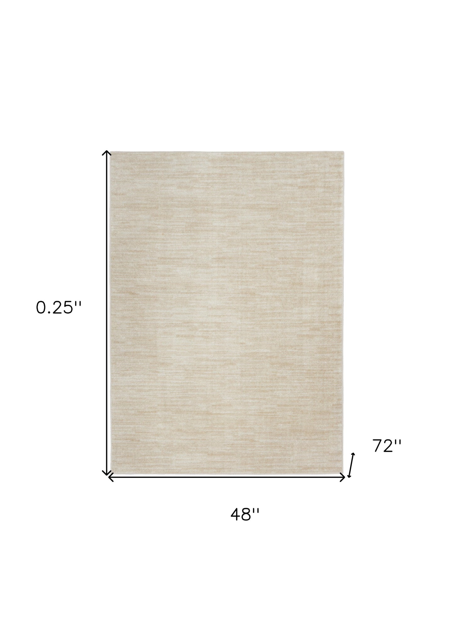 4' X 6' Ivory And Beige Non Skid Indoor Outdoor Area Rug