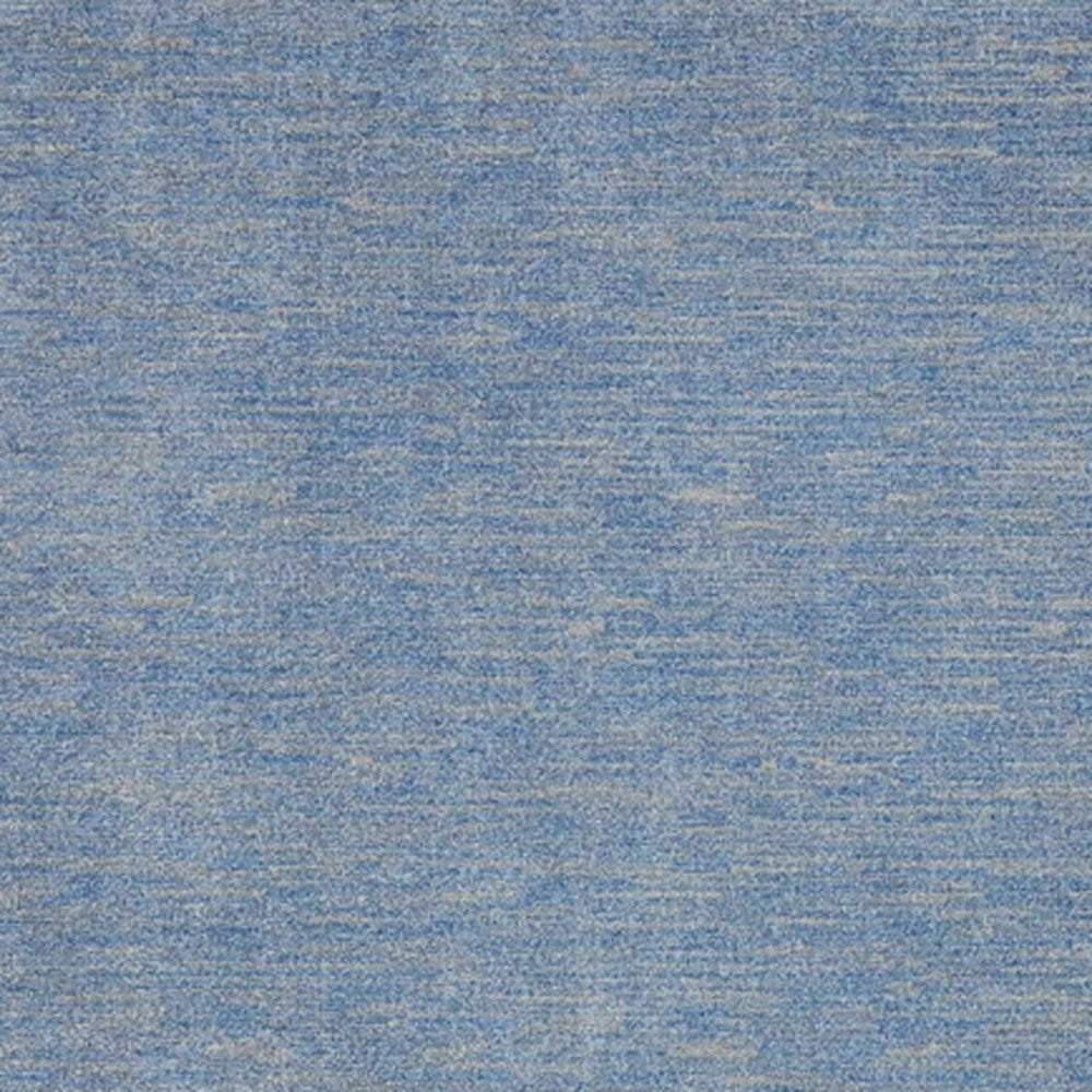 9' X 12' Blue And Grey Striped Non Skid Indoor Outdoor Area Rug