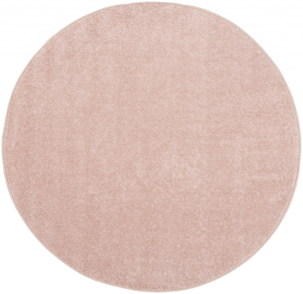 4' X 4' Pink Round Non Skid Indoor Outdoor Area Rug