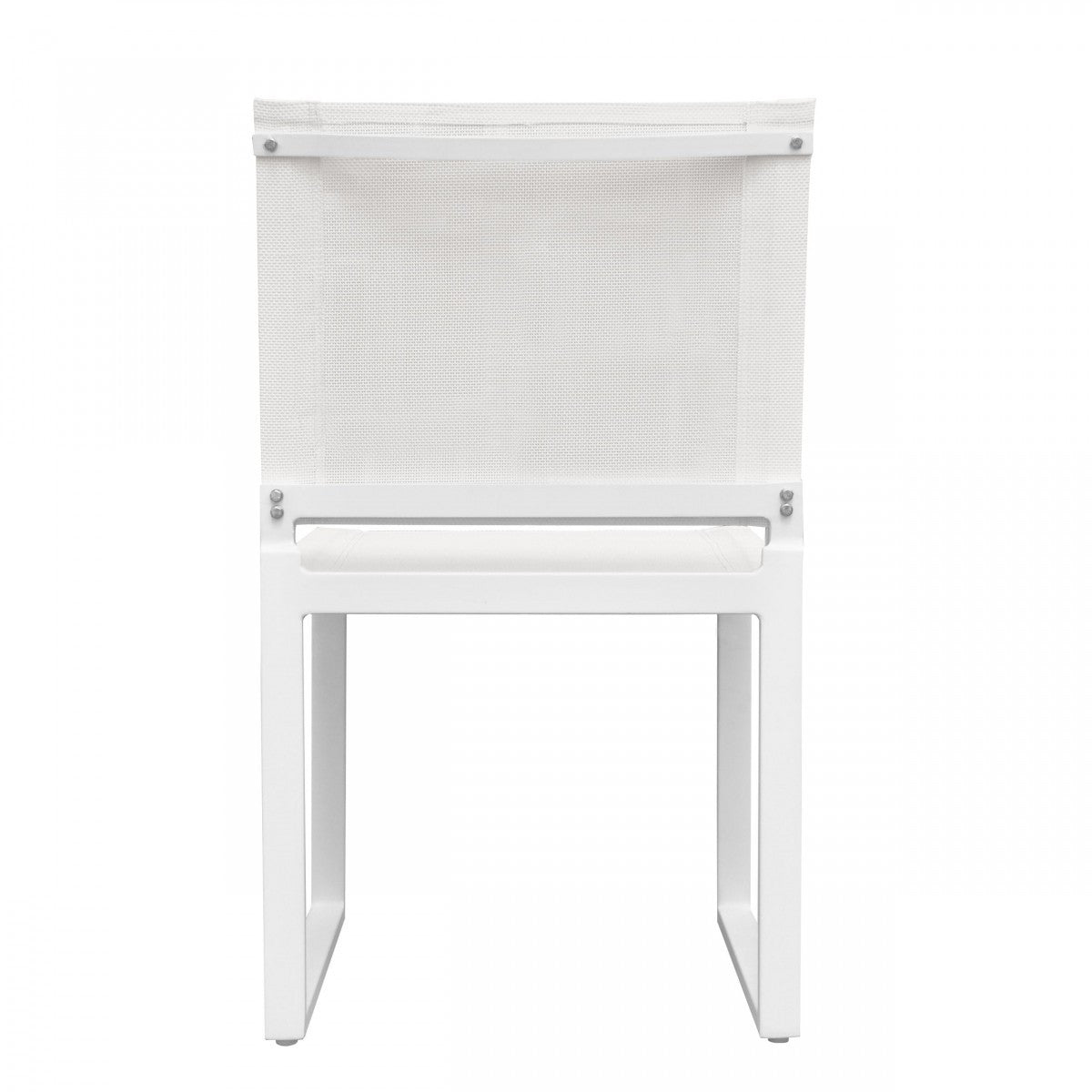 20" Set Of Two White Metal Dining Chair